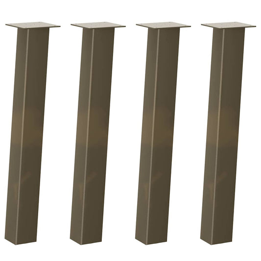 vidaXL Console Table Legs 4 pcs Natural Steel 72 cm Steel