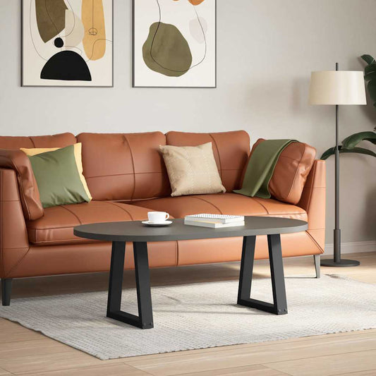 vidaXL Coffee Table Legs V-Shape 2 pcs Black 38x(42-43,3) cm Steel