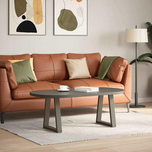 vidaXL Coffee Table Legs V-Shape 2 pcs Natural Steel 38x(42-43.3) cm Steel