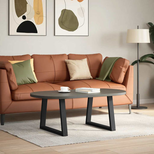 vidaXL Coffee Table Legs V-Shape 2 pcs Black 60x(42-43.3) cm Steel