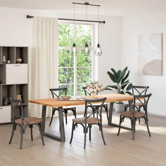 vidaXL Dining Table Legs V-Shape 2 pcs Anthracite 70x(72-73,3) cm Steel