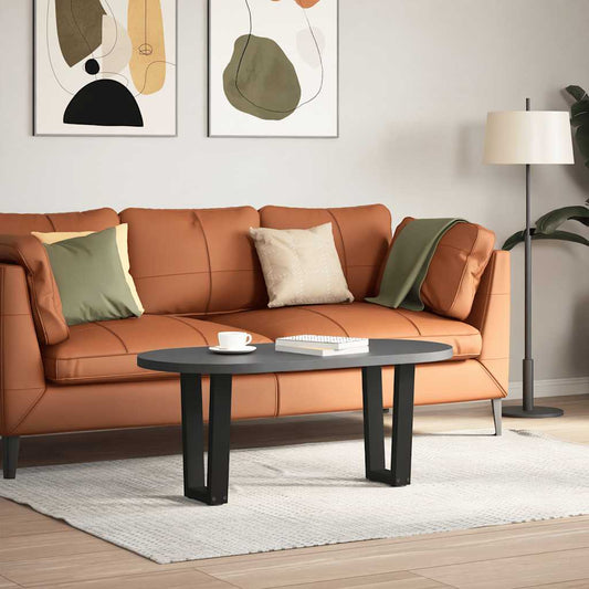 vidaXL Coffee Table Legs V-Shape 2 pcs Black 28x(42-43.3) cm Steel