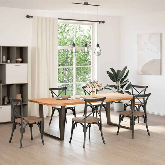 vidaXL Dining Table Legs V-Shape 2 pcs Anthracite 100x(72-73.3) cm Steel