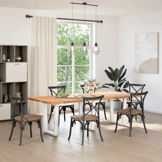 vidaXL Dining Table Legs V-Shape 3 pcs White 70x(72-73,3) cm Steel