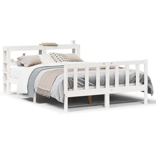 vidaXL Bed Frame without Mattress White 120x200 cm Solid Wood Pine