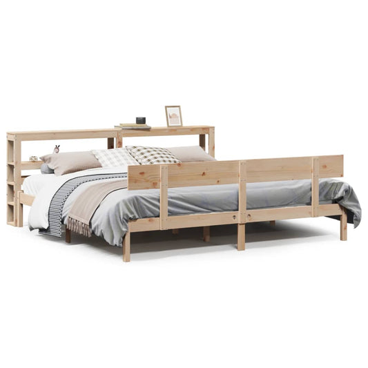 vidaXL Bed Frame without Mattress 180x200 cm Super King Solid Wood Pine
