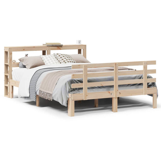 vidaXL Bed Frame with Headboard without Mattress 140x200 cm