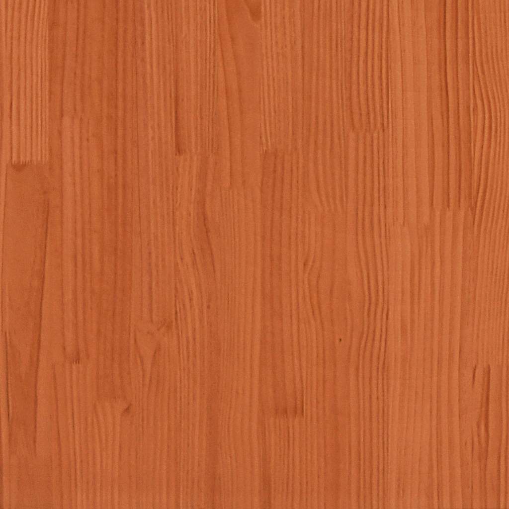 vidaXL Bed Frame without Mattress Wax Brown 140x190 cm Solid Wood Pine