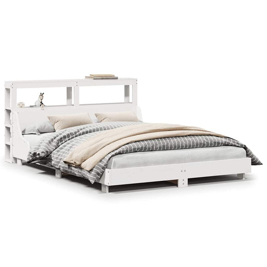 vidaXL Bed Frame without Mattress White 120x190 cm Small Double Solid Wood Pine