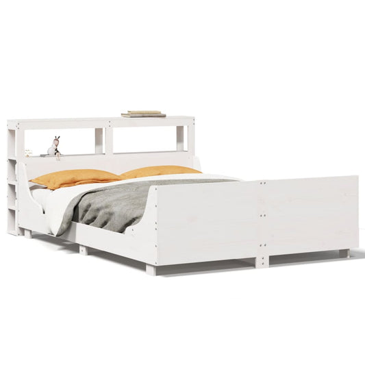 vidaXL Bed Frame without Mattress White 120x190 cm Small Double Solid Wood Pine