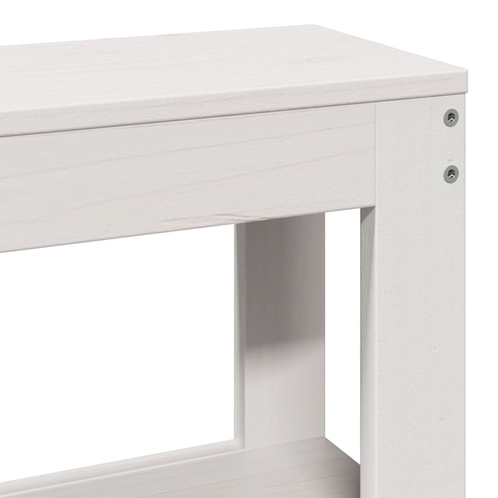 vidaXL Bed Frame without Mattress White 180x200 cm Super King Solid Wood Pine