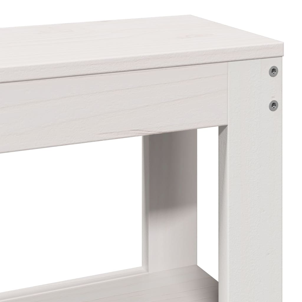 vidaXL Bed Frame without Mattress White 200x200 cm Solid Wood Pine