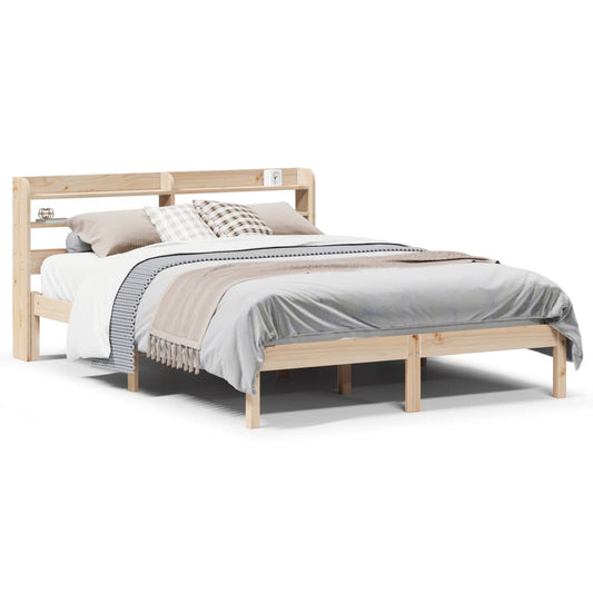 vidaXL Bed Frame without Mattress 135x190 cm Solid Wood Pine