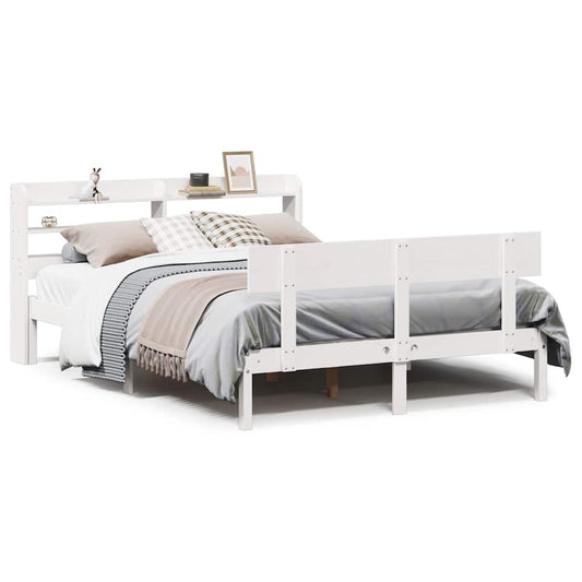 vidaXL Bed Frame without Mattress White 120x200 cm Solid Wood Pine