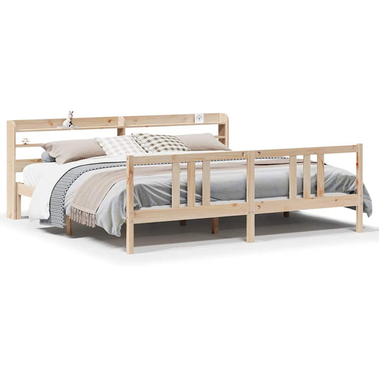 vidaXL Bed Frame with Headboard without Mattress 200x200 cm