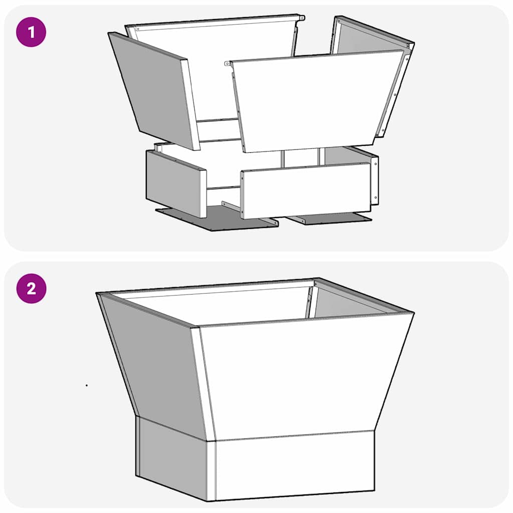 vidaXL Fire Pit Brown 40 x 40 x 35 cm Steel