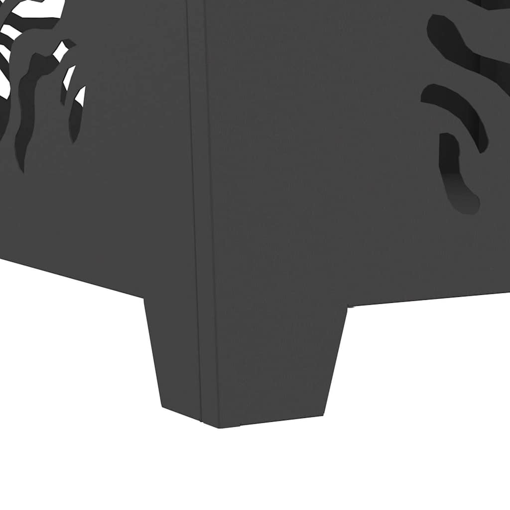 vidaXL Fire Pit Black 60 x 60 x 40 cm Weathering steel
