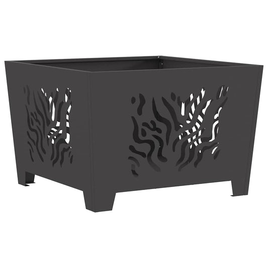 vidaXL Fire Pit Black 60 x 60 x 40 cm Weathering steel