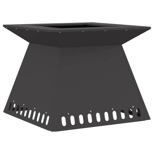 vidaXL Fire Pit Black 60 x 60 x 50 cm Steel