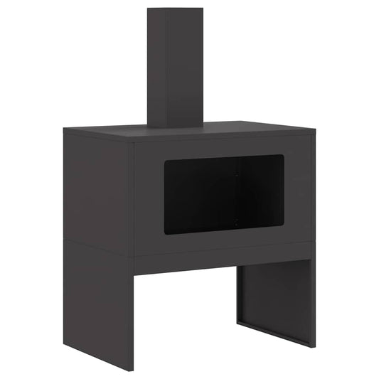 vidaXL Fire Pit Black 60 x 40 x 96 cm Weathering steel