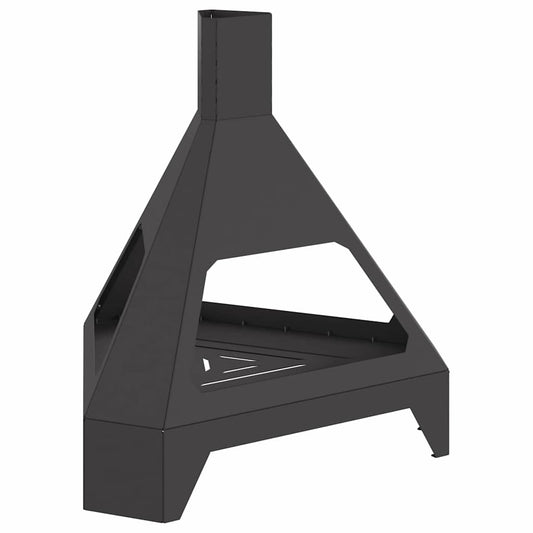 vidaXL Fire Pit Black 50 x 43 x 52 cm Steel