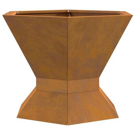 vidaXL Fire Pit Brown 50 x 50 x 40 cm Weathering steel