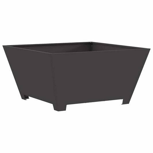 vidaXL Fire Bowl Black 80 x 80 x 40 cm Weathering Steel