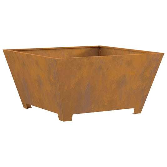 vidaXL Fire Pit Brown 80 x 80 x 40 cm Weathering steel