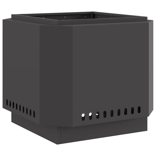 vidaXL Smokeless Fire Pit Black 58 x 58 x 51 cm Cold-rolled Steel