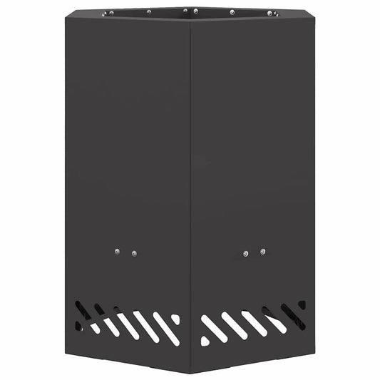 vidaXL Smokeless Fire Pit Black 38 x 38 x 51 cm Steel