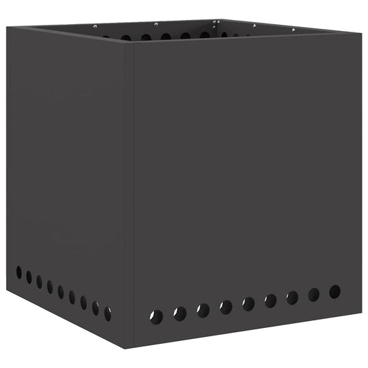 vidaXL Smokeless Fire Pit Black 48 x 48 x 50 cm Steel