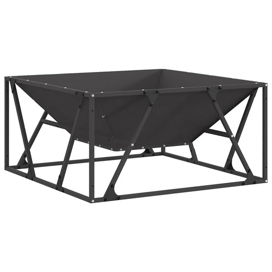 vidaXL Fire Pit Black 80 x 80 x 40 cm Cold-rolled steel