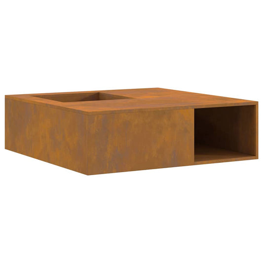 vidaXL Fire Pit Brown 100 x 100 x 30 cm Weathering steel