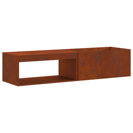 vidaXL Fire Pit Brown 160 x 45 x 35 cm Steel