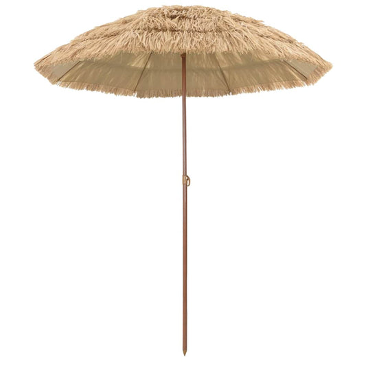 vidaXL Beach Parasol Brown Ø 160 x 196 cm Steel