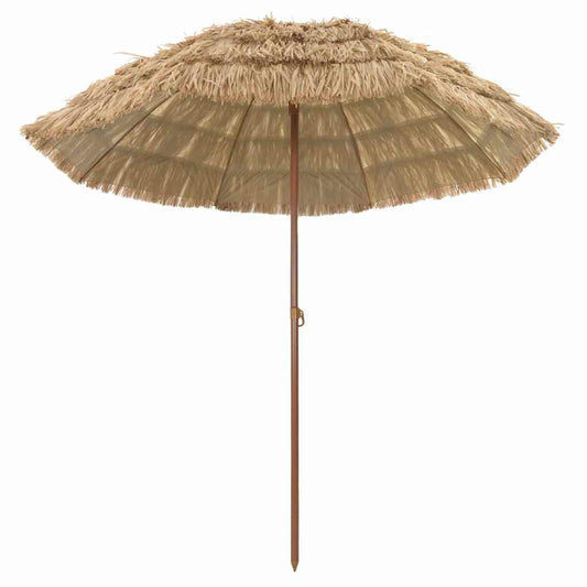 vidaXL Beach Parasol Brown Ø 206 x 209.5 cm Steel