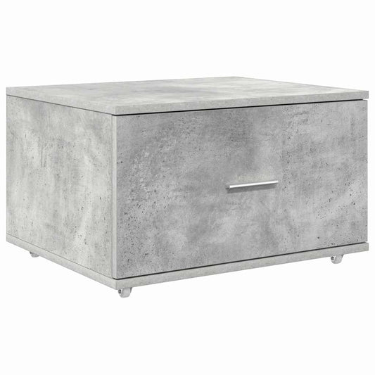 vidaXL Drawer Cabinet with Wheel Concrete Grey 55 x 45 x 31 cm
