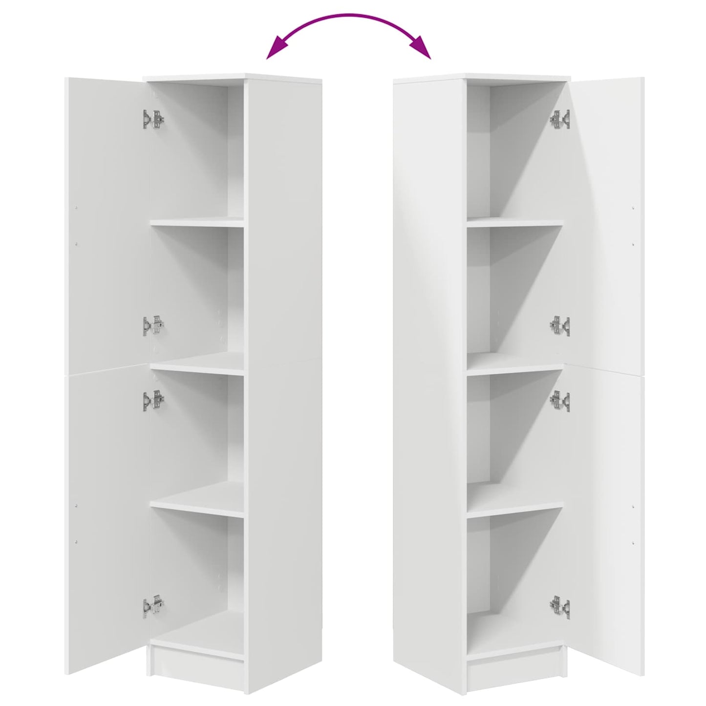 vidaXL Highboard White 35 x 39 x 168 cm