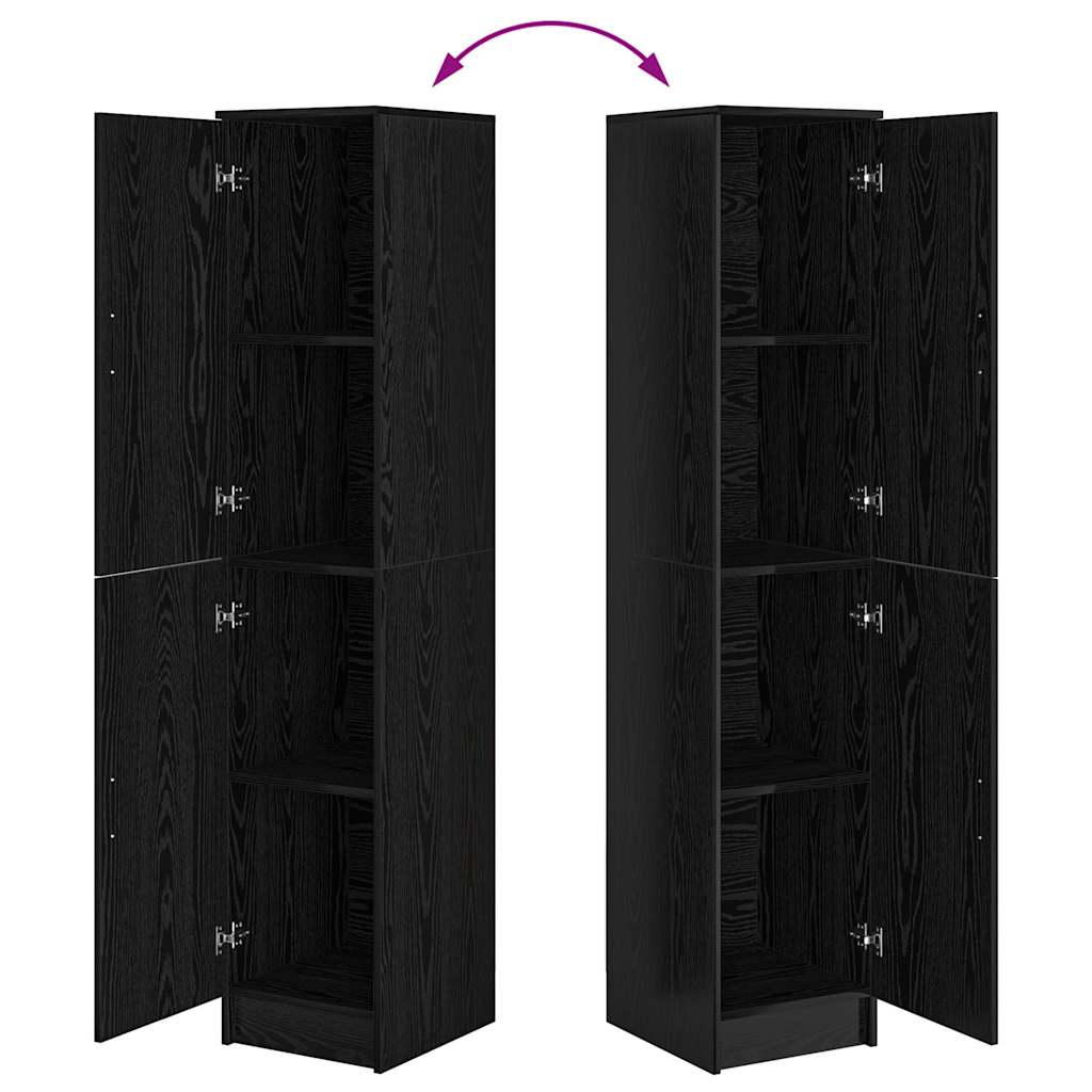vidaXL Highboard Black Oak 35 x 39 x 168 cm