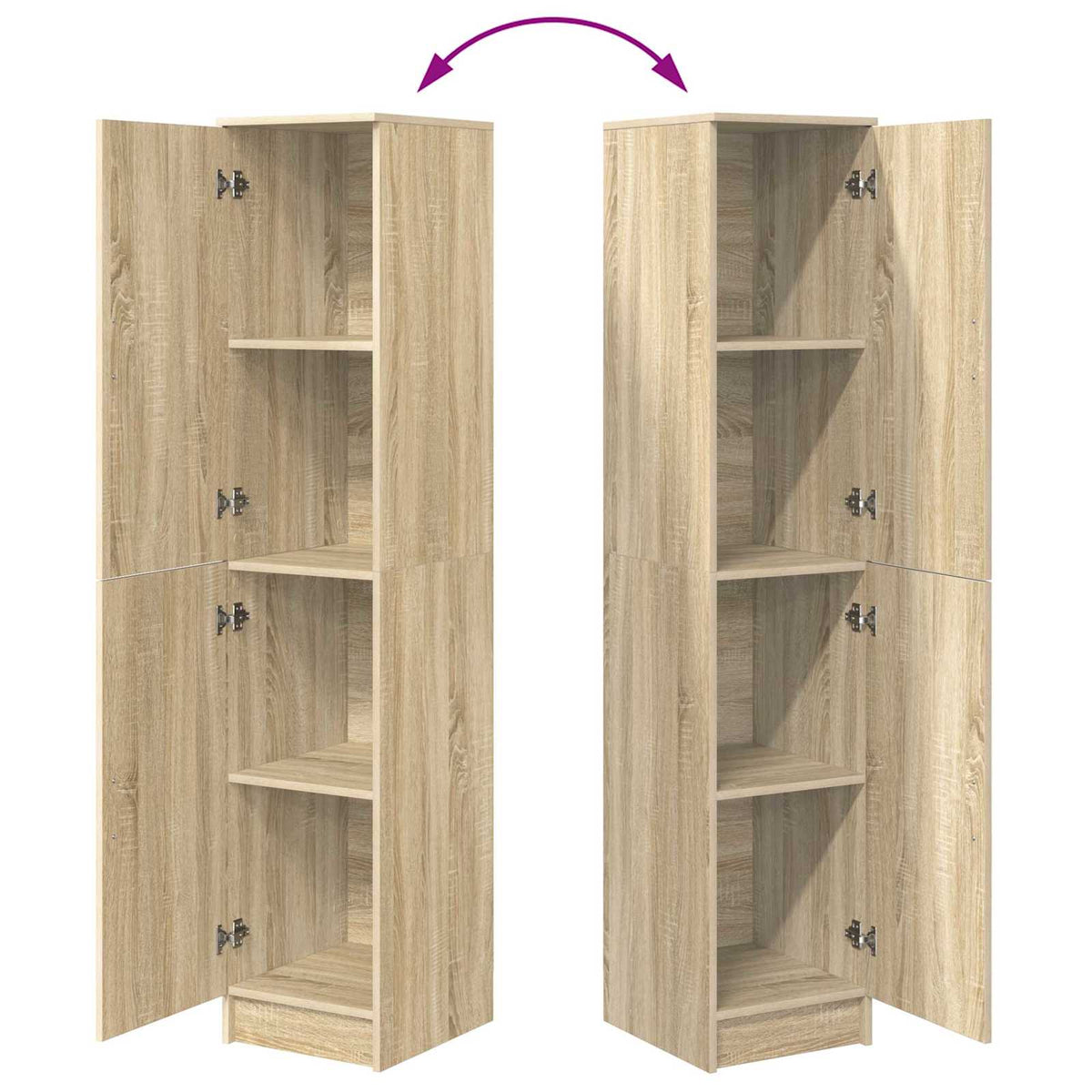 vidaXL Highboard Sonoma Oak 35 x 39 x 168 cm