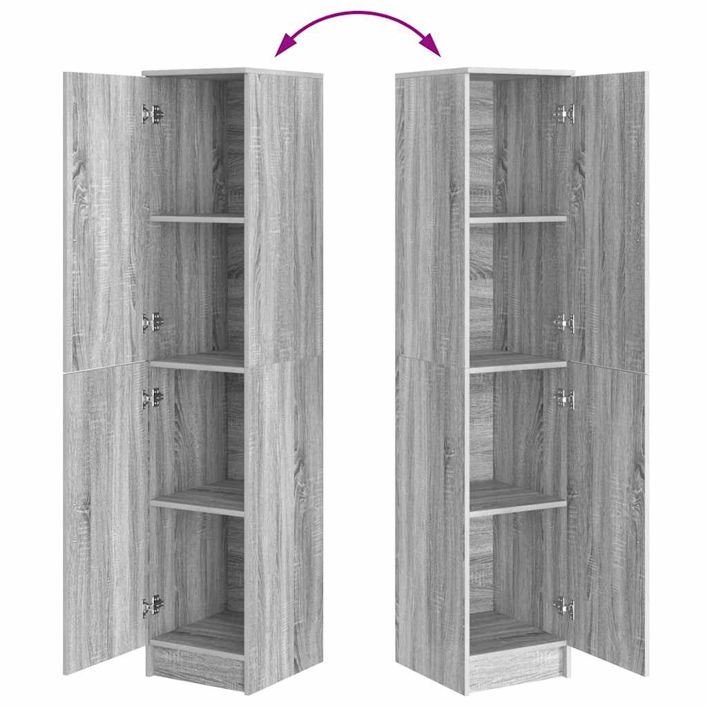 vidaXL Highboard Grey Sonoma 35 x 39 x 168 cm
