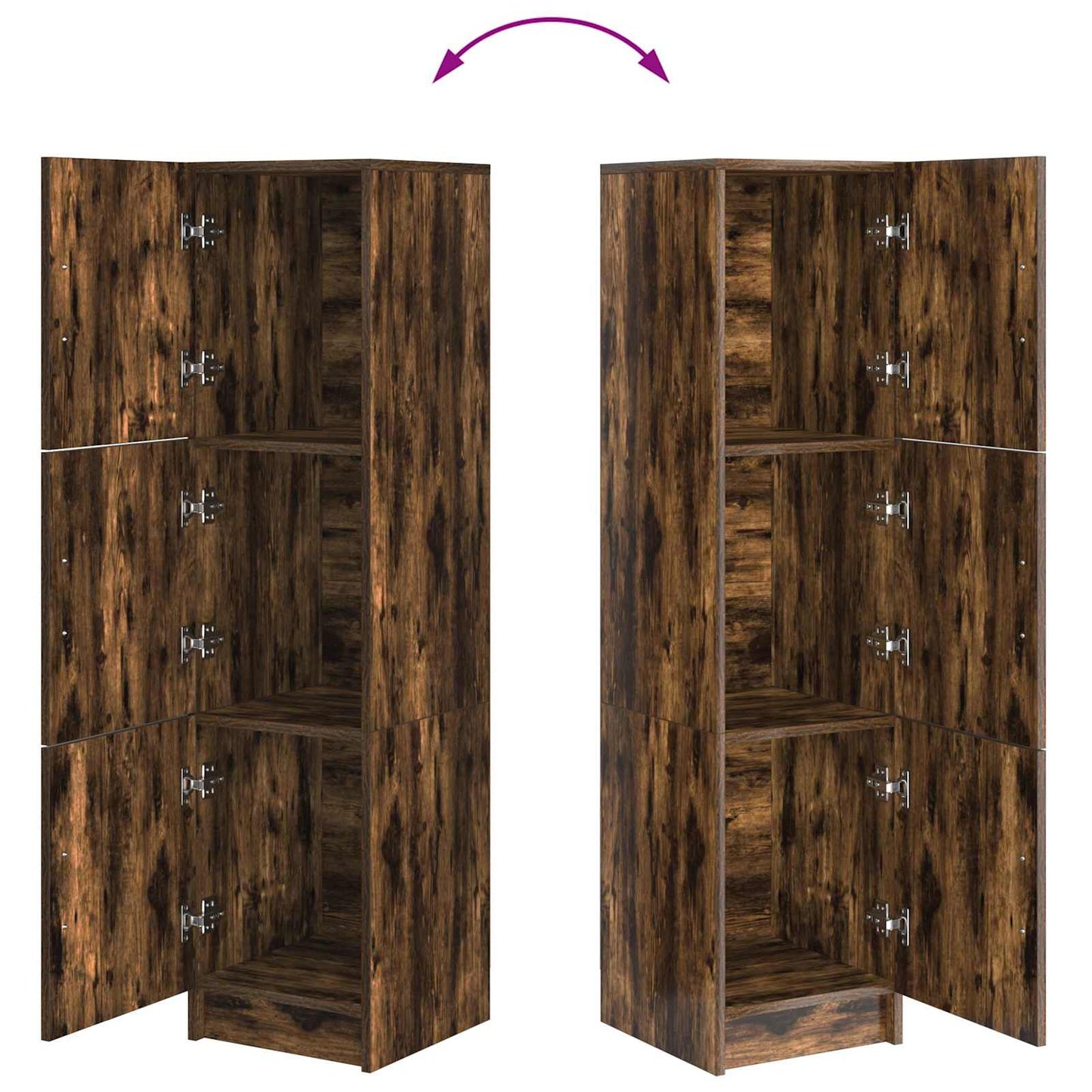 vidaXL Highboard Smoked Oak 31.5 x 32 x 122.5 cm