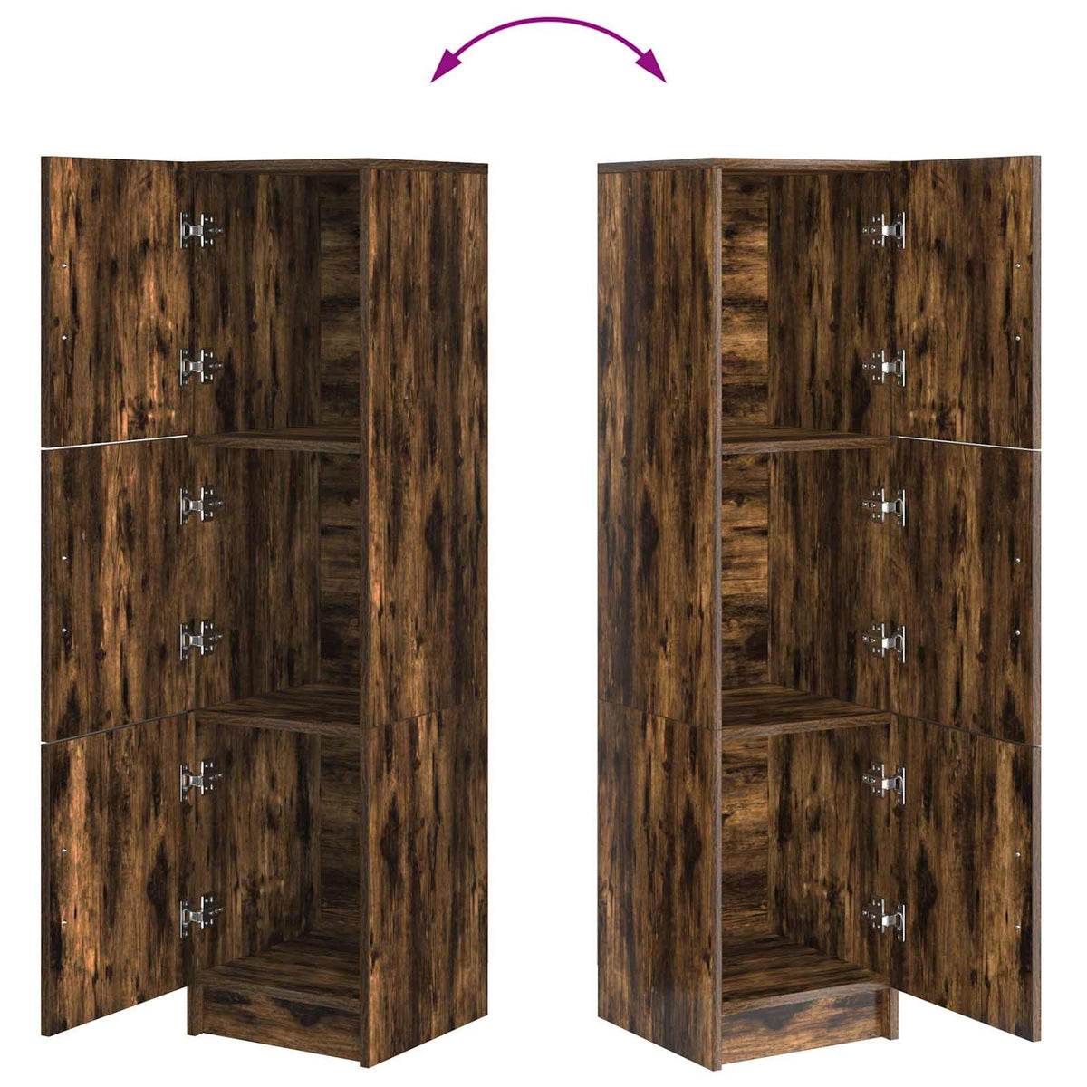 vidaXL Highboard Smoked Oak 31.5 x 32 x 122.5 cm