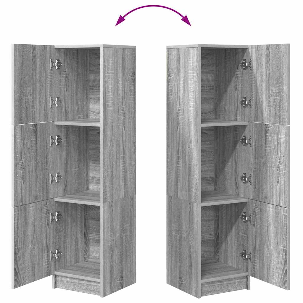 vidaXL Highboard Grey Sonoma 31.5 x 32 x 122.5 cm