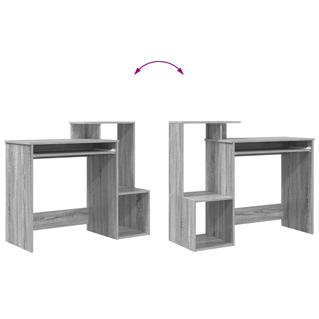 vidaXL Desk with Drawer Grey Sonoma 106 x 41 x 88.5 cm Engineered Wood