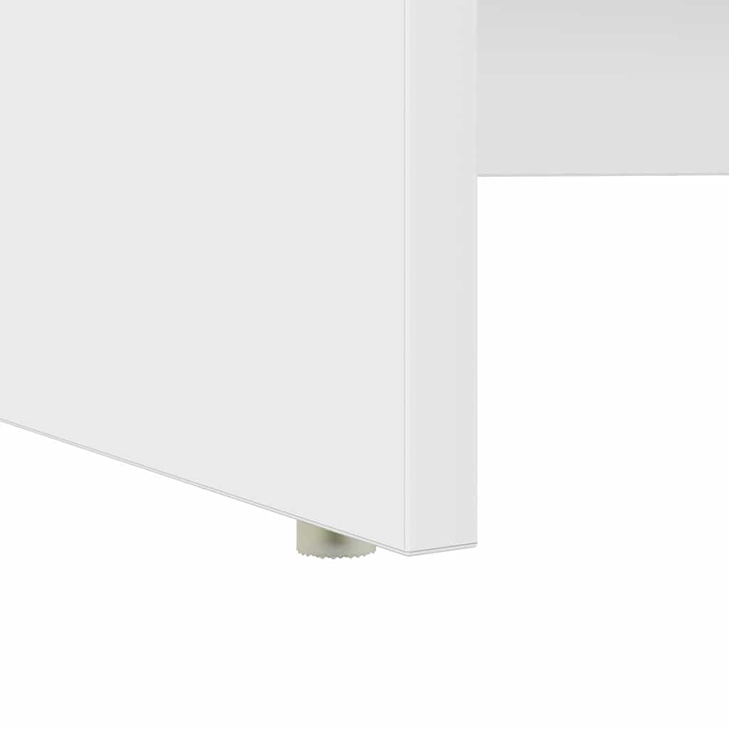 vidaXL Desk with Drawer White 120.5 x 44 x 88.5 cm Engineered Wood