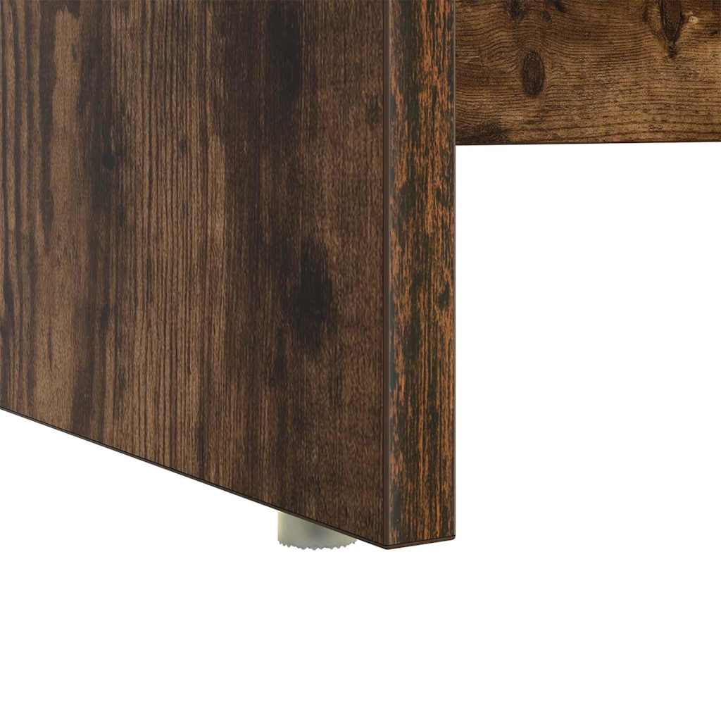 vidaXL Desk with Shelf Smoked Oak 120.5 x 44 x 88.5 cm Engineered Wood