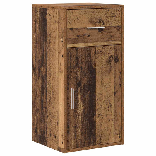 vidaXL Sideboard with Drawer Old Wood 38 x 34 x 75 cm