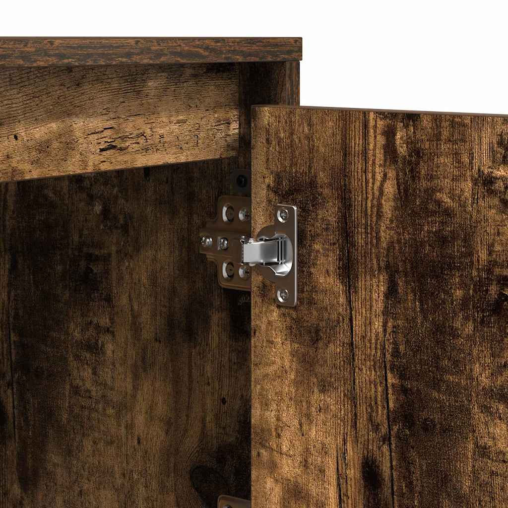 vidaXL Bedside Cabinet Smoked Oak 39 x 34.5 x 50 cm Engineered wood