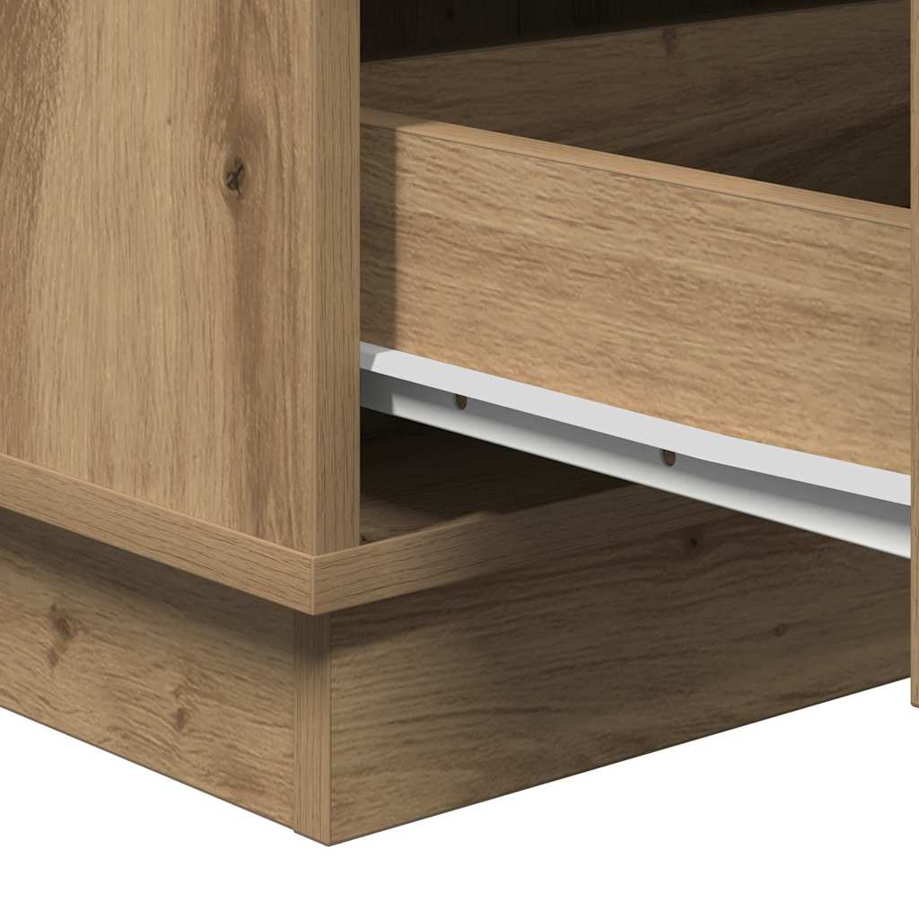 vidaXL Bedside Cabinet Artisan Oak 39 x 34.5 x 65 cm Engineered wood